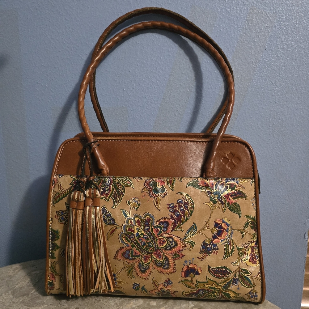 Patricia Nash Vintage Paris French Tapestry Brown & Tan Shoulder Bag - Picture 2 of 16